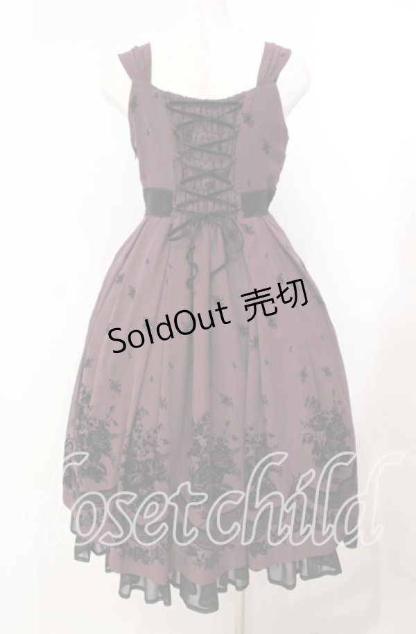 画像4: Victorian maiden / ローズフロッキーシフォンドレス  パープル O-25-11-14-007-CL-OP-OW-OS (4)