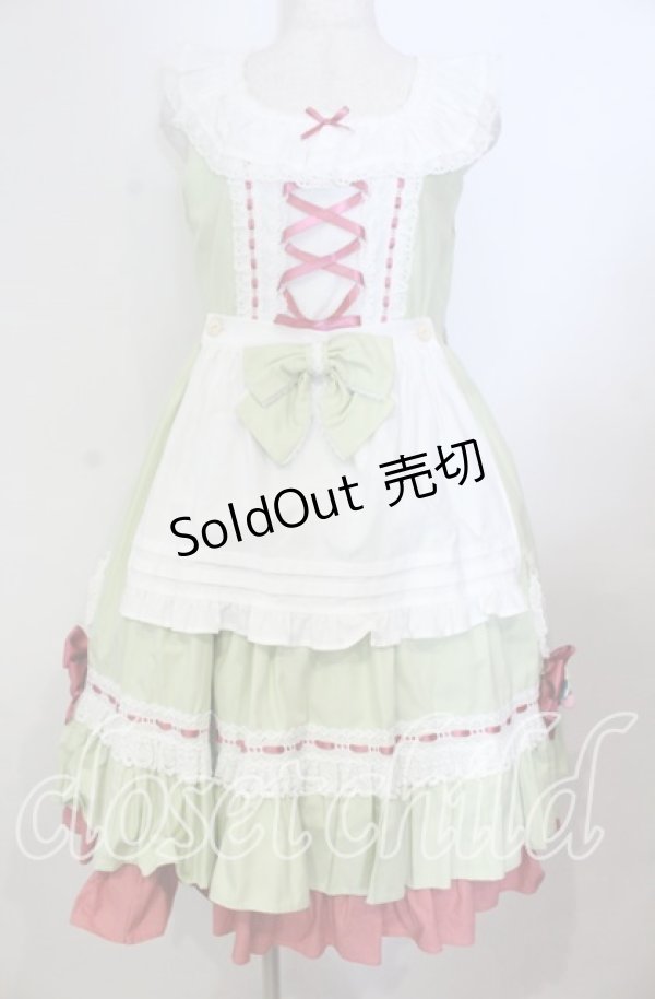 画像1: Dream Syndrome / いちごうさぎ　ジャンパースカート  グリーン O-25-11-14-015-LO-OP-OW-ZT214 (1)