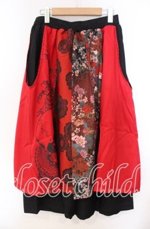 画像: Qutie Frash / 8部丈ハカマパンツ  レッド O-25-11-14-018-QU-PA-OW-OS