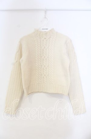 画像: Jane Marple / ケーブル編みニット Ｍ アイボリー O-25-11-14-021-JM-TO-IG-OS