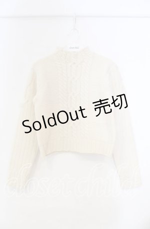 画像: Jane Marple / ケーブル編みニット Ｍ アイボリー O-25-11-14-021-JM-TO-IG-OS