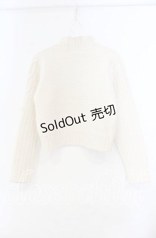 画像3: Jane Marple / ケーブル編みニット Ｍ アイボリー O-25-11-14-021-JM-TO-IG-OS (3)