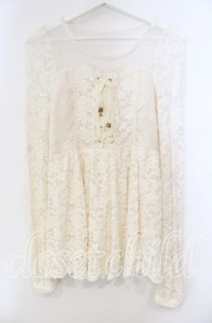 画像: LIZ LISA / 起毛レースチュニック  オフシロ O-25-11-14-022-LO-TO-OW-OS