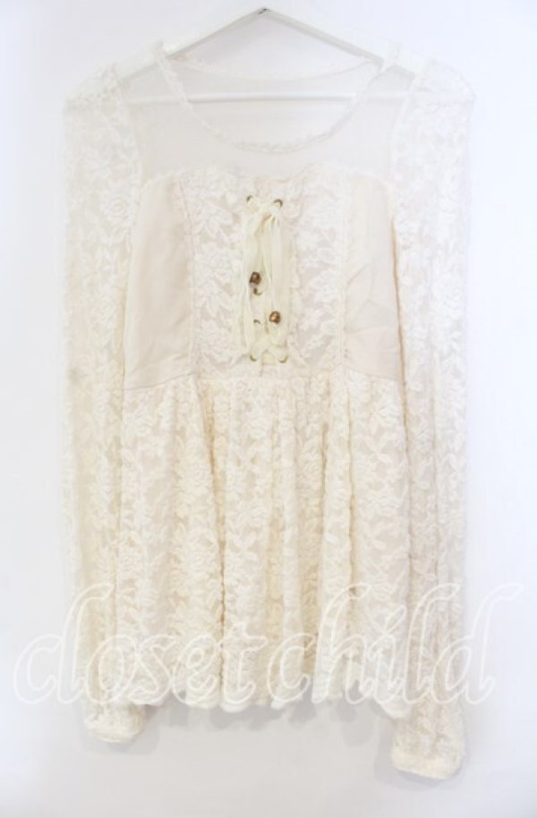 画像1: LIZ LISA / 起毛レースチュニック  オフシロ O-25-11-14-022-LO-TO-OW-OS (1)