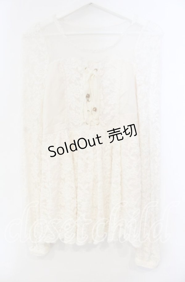 画像1: LIZ LISA / 起毛レースチュニック  オフシロ O-25-11-14-022-LO-TO-OW-OS (1)