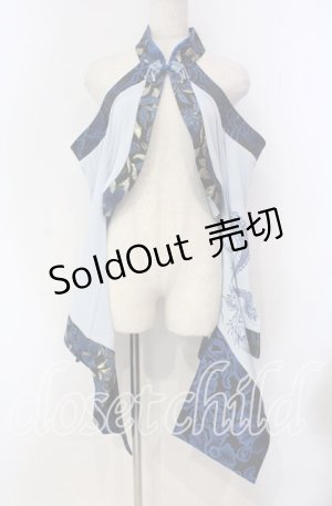 画像: Qutie Frash / チャイナオフショル着物カーデ  ブルー O-25-11-15-027-QU-TO-OW-OS