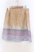 画像1: Franche Lippee / 藤の花柄スカート Ｍ オレンジ×ラベンダー O-25-11-15-029-LO-SK-IG-OS (1)