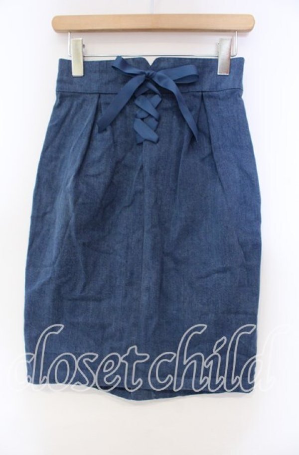画像1: FA（Fi.n.t） / フロントレースアップタイトスカート  インディゴ O-25-11-15-030-LO-SK-IG-ZT524 (1)