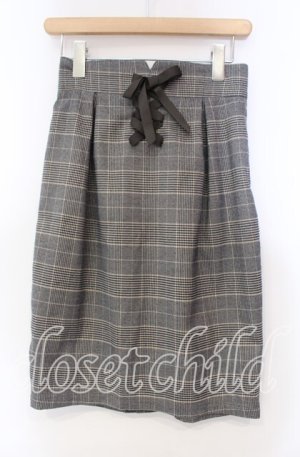 画像: Fi.n.t / フロントレースアップタイトスカート  グレー O-25-11-15-031-CA-SK-IG-OS