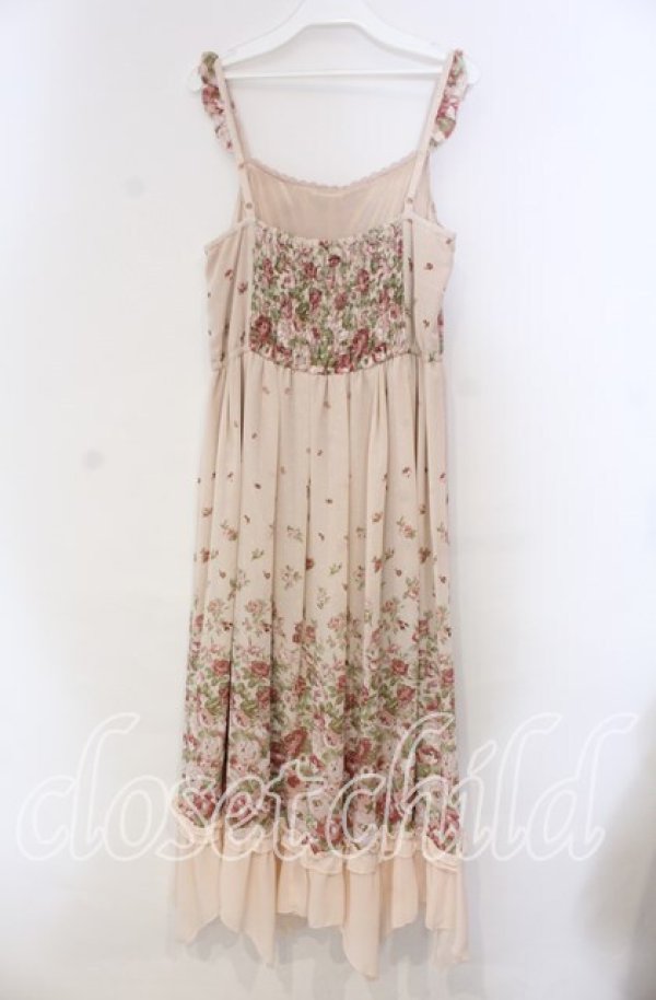 画像3: axes femme / 薔薇柄マキシワンピース  ピンクベージュ O-25-11-15-039-AX-OP-IG-OS (3)