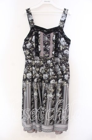 画像: axes femme / ローズストライプジャンドレ  ブラウン O-25-11-15-041-AX-OP-IG-OS