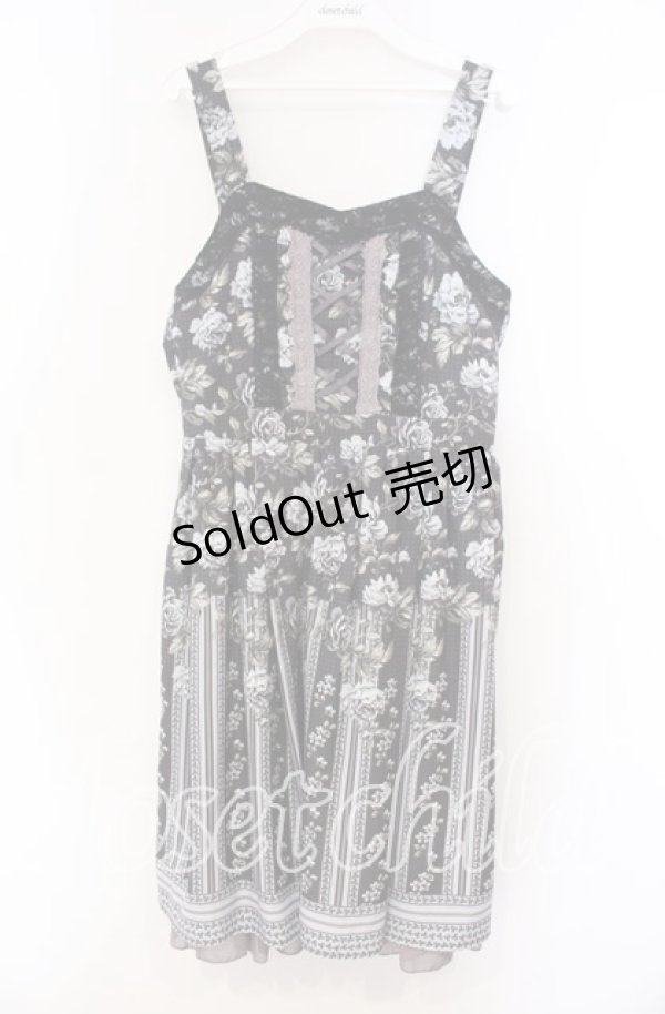 画像1: axes femme / ローズストライプジャンドレ  ブラウン O-25-11-15-041-AX-OP-IG-OS (1)