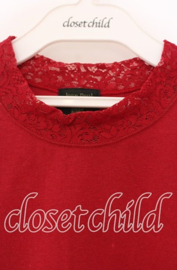 画像2: Jean Paul GAULTIER / HOMME レース切り替えトップス  レッド O-25-11-15-042-GO-TO-IG-OS (2)