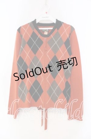 画像: Jean Paul GAULTIER / アーガイルニットジップアップカーディガン 40 オレンジ O-25-11-15-044-GO-TO-IG-OS