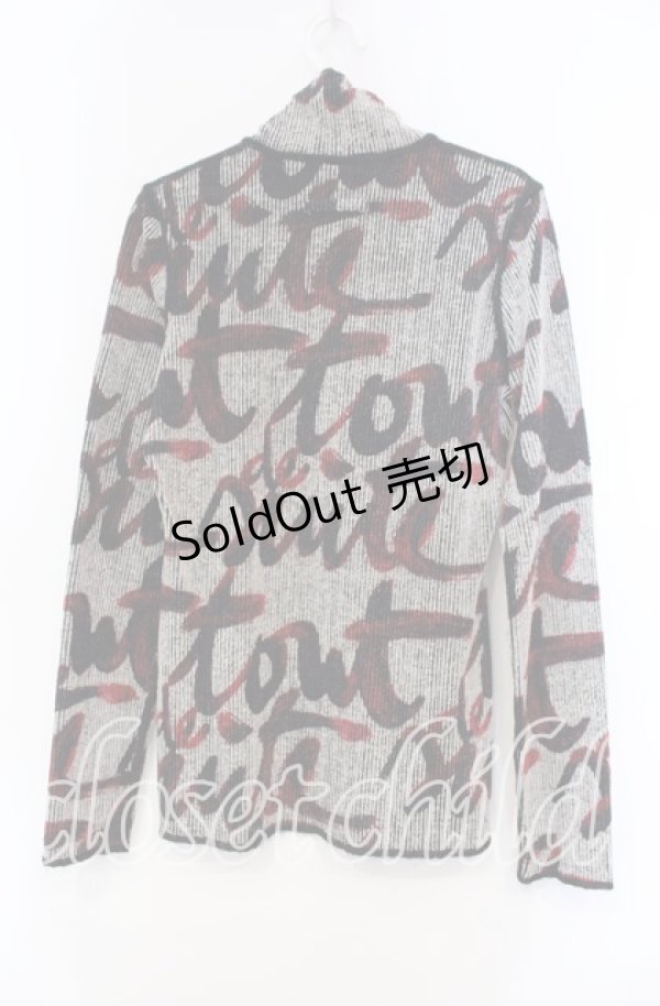 画像3: Jean Paul GAULTIER / FEMME グラフィックハイネックニット 40 アイボリー×ブラック×レッド O-25-11-15-045-GO-TO-IG-OS (3)