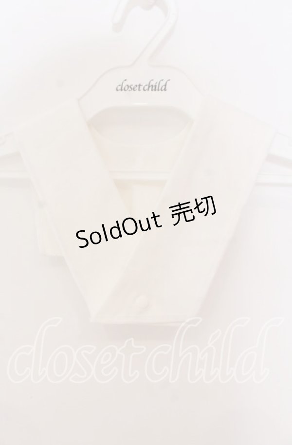 画像1: 【SALE】marcHenTica / 半衿風つけ襟  シロ O-25-11-15-048-LO-ZA-IG-ZT432 (1)