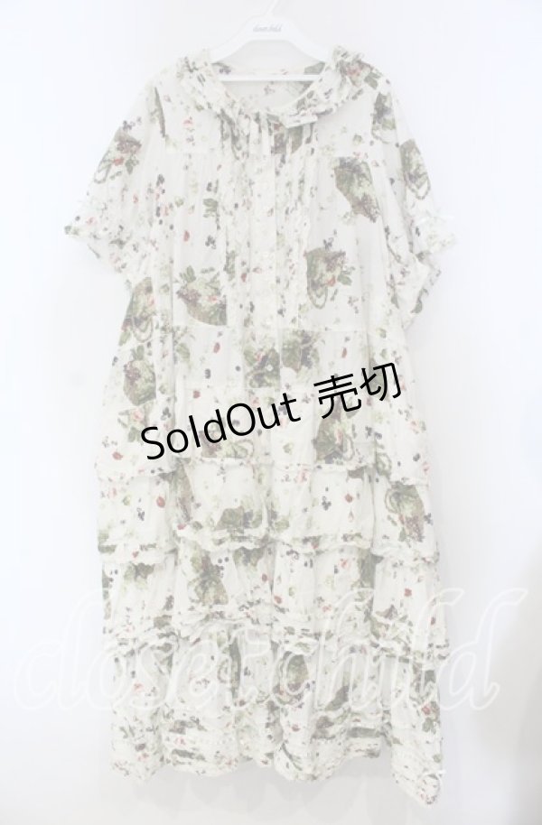 画像1: PINK HOUSE / 葡萄プリントワンピース【お直しあり】  オフシロ O-25-11-15-049-LO-OP-IG-OS (1)