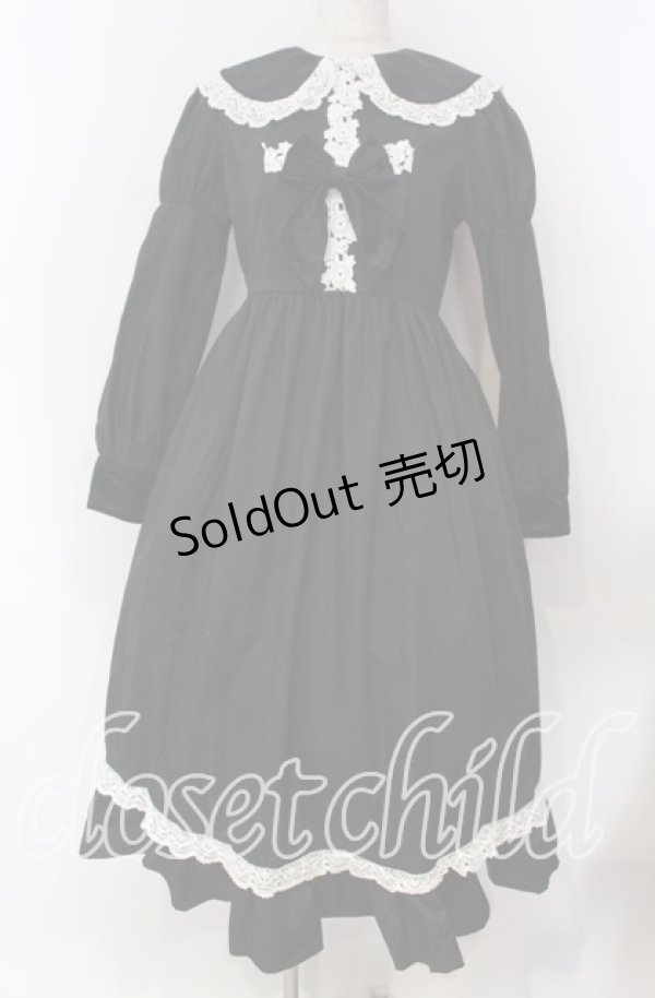 画像1: Eri Aino's Collaboration / TTAINベロアリボンOP シャーロットの水曜日 ワンピース Ｓ クロ×シロ O-25-11-15-006-LO-OP-IG-OS (1)