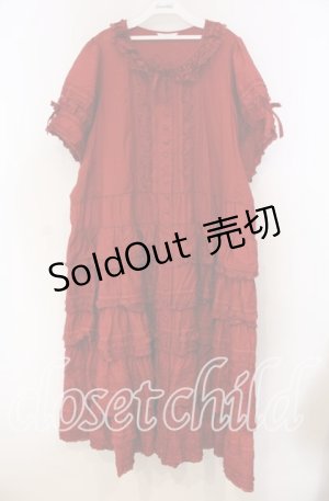 画像: PINK HOUSE / Dolly race ワンピース【お直しあり】  アカ O-25-11-15-051-LO-OP-IG-OS