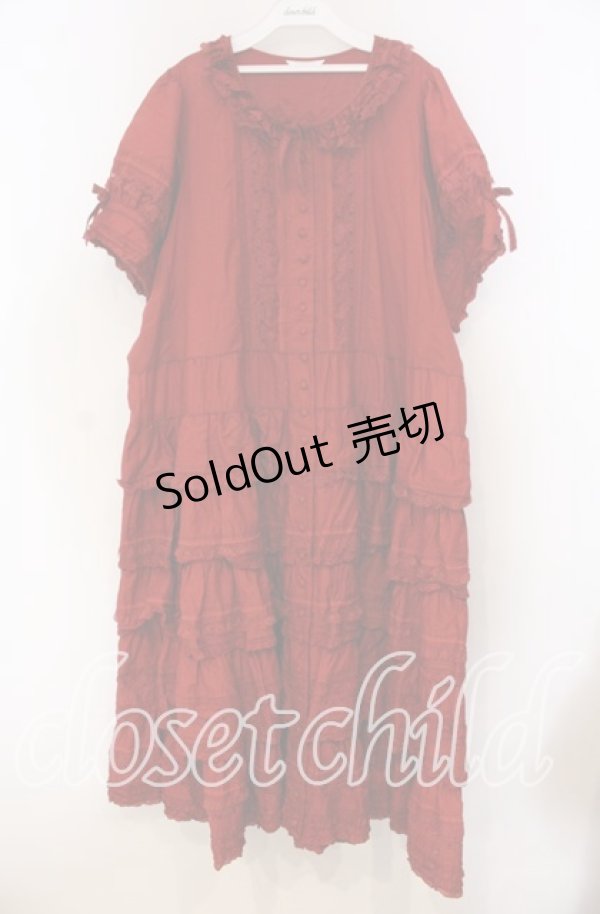 画像1: PINK HOUSE / Dolly race ワンピース【お直しあり】  アカ O-25-11-15-051-LO-OP-IG-OS (1)