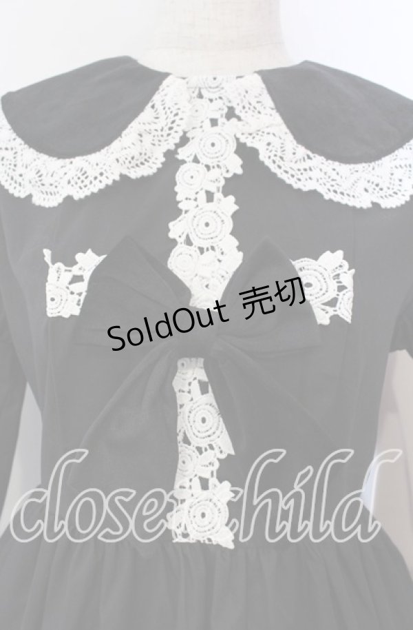 画像2: Eri Aino's Collaboration / TTAINベロアリボンOP シャーロットの水曜日 ワンピース Ｓ クロ×シロ O-25-11-15-006-LO-OP-IG-OS (2)