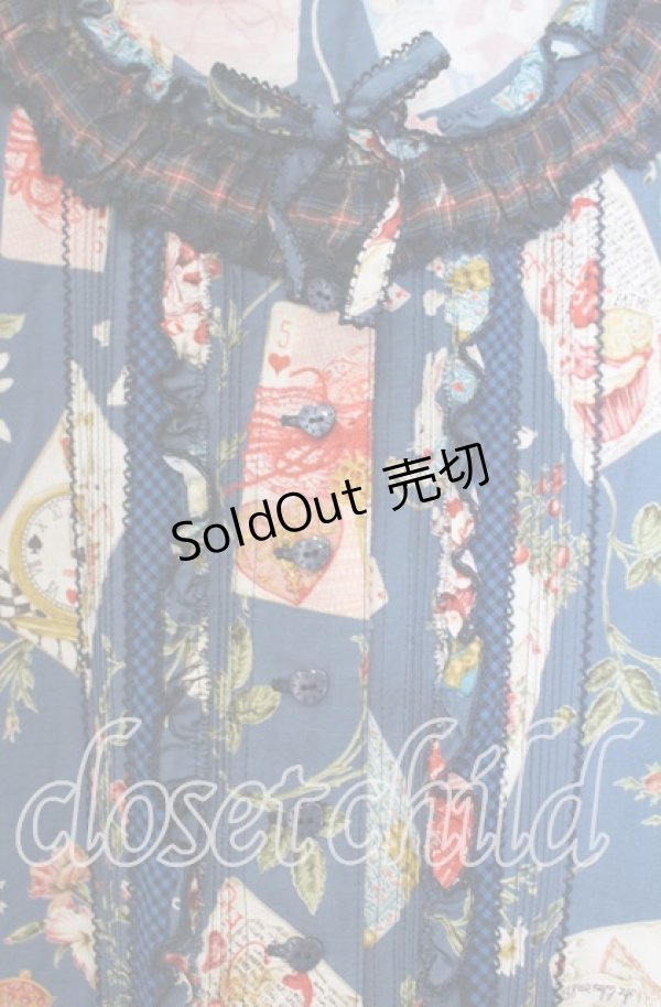 画像2: PINK HOUSE / クイーンアリスプリントパッチワークワンピース【お直しあり】  アオ O-25-11-15-053-LO-OP-IG-OS (2)