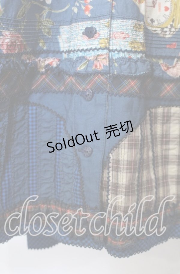 画像3: PINK HOUSE / クイーンアリスプリントパッチワークワンピース【お直しあり】  アオ O-25-11-15-053-LO-OP-IG-OS (3)