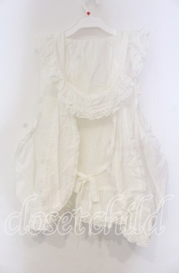 画像3: PINK HOUSE / うさぎの耳フード付きベストブラウス【お直しあり】  シロ O-25-11-15-055-LO-TO-IG-OS (3)