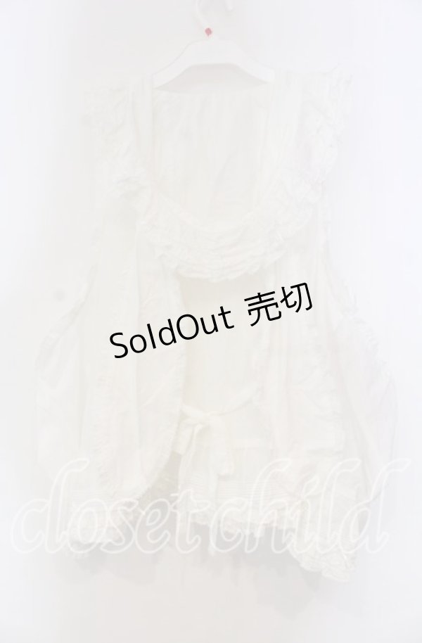 画像3: PINK HOUSE / うさぎの耳フード付きベストブラウス【お直しあり】  シロ O-25-11-15-055-LO-TO-IG-OS (3)