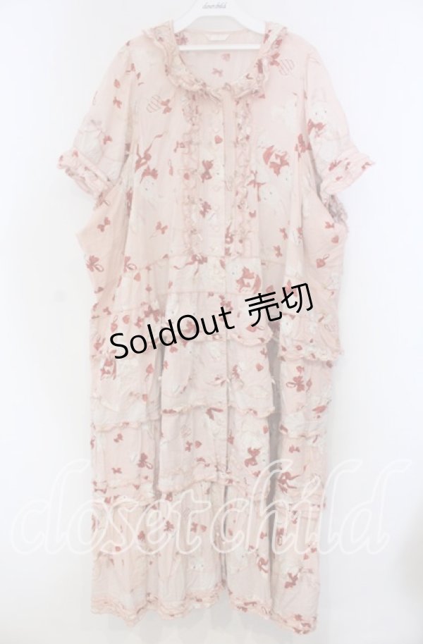 画像1: PINK HOUSE / ツインラビットワンピース【お直しあり】  ピンク O-25-11-15-056-LO-OP-IG-OS (1)