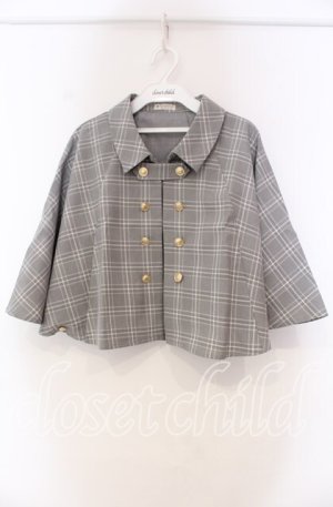 画像: axes femme / ナポレオンケープジャケット  グレー O-25-11-15-057-AX-JA-IG-OS