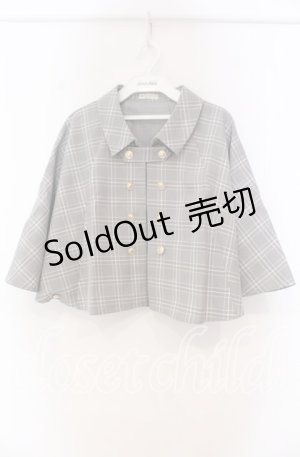 画像: axes femme / ナポレオンケープジャケット  グレー O-25-11-15-057-AX-JA-IG-OS