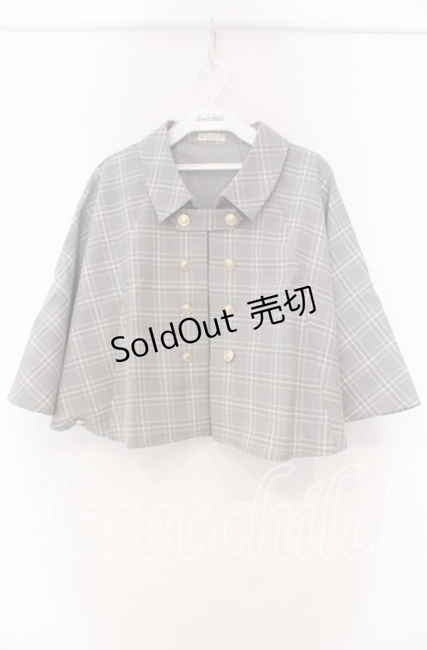 画像1: axes femme / ナポレオンケープジャケット  グレー O-25-11-15-057-AX-JA-IG-OS (1)