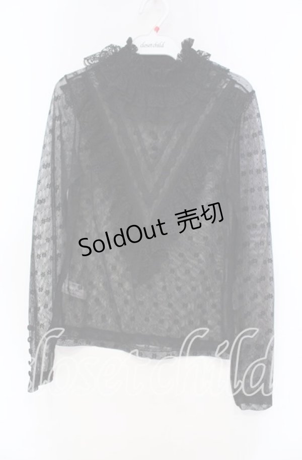 画像1: Hoshibako Works / エアリーフローラブラウス  クロ O-25-11-15-058-LO-BL-IG-OS (1)