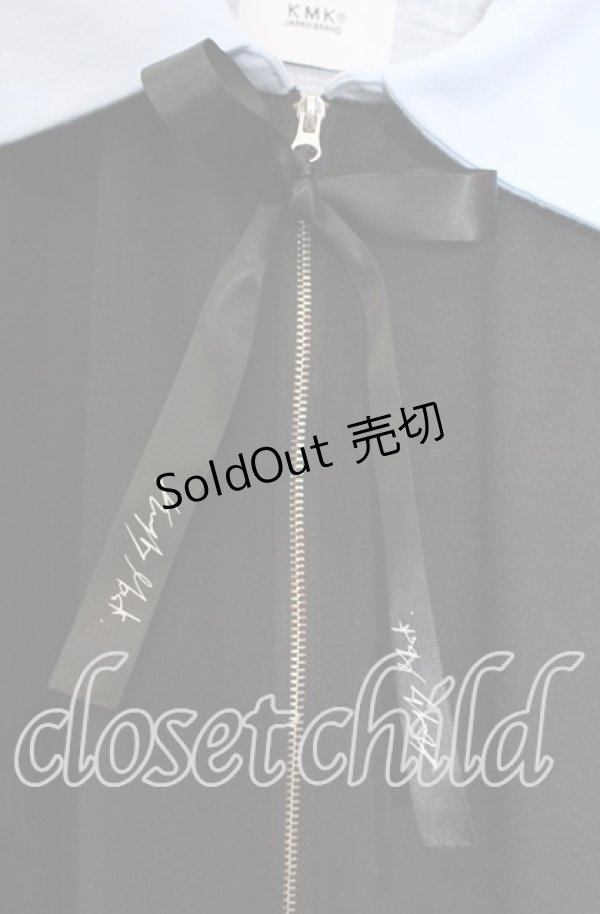 画像2: 【SALE】KMK / ビックシルエットカットブルゾン  ブラック×ブルー O-25-11-15-060-PU-TO-IG-ZT036 (2)