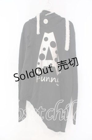 画像: KMK / プリントボアフーディ  ブラック×シルバー×オフ O-25-11-15-061-PU-TO-IG-OS