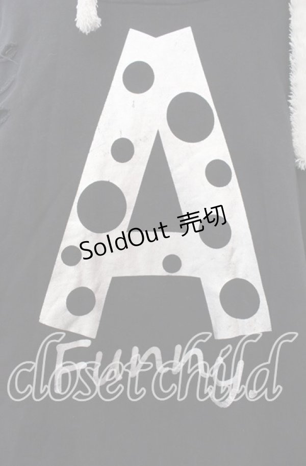 画像2: KMK / プリントボアフーディ  ブラック×シルバー×オフ O-25-11-15-061-PU-TO-IG-OS (2)