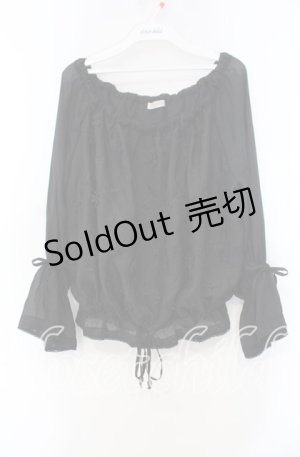 画像: axes femme / 立体レースブラウジングプルオーバー  クロ O-25-11-15-066-AX-TO-IG-OS