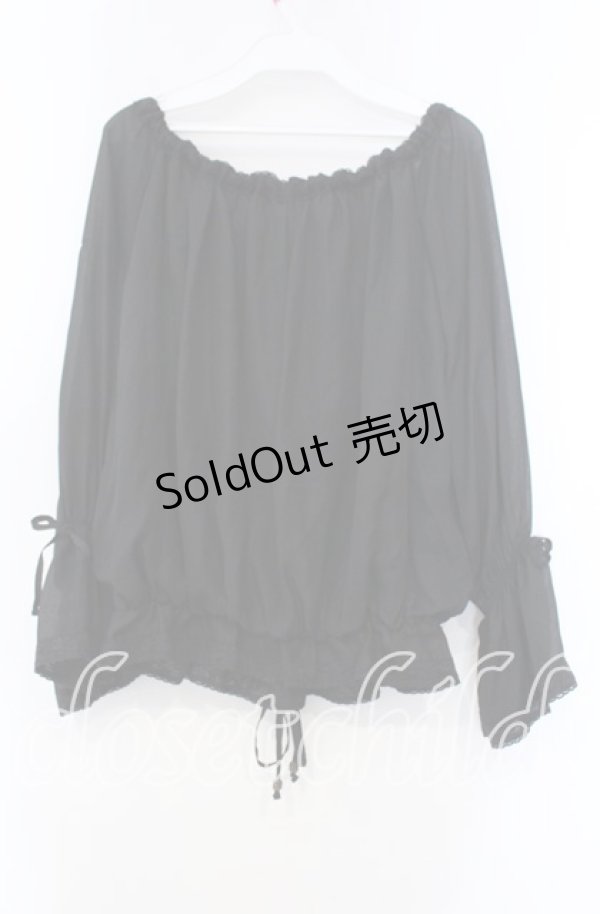 画像3: axes femme / 立体レースブラウジングプルオーバー  クロ O-25-11-15-066-AX-TO-IG-OS (3)