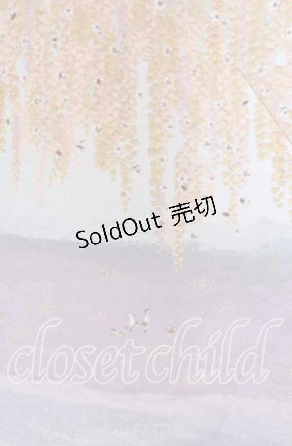 画像2: Franche Lippee / 藤の花柄ノースリーブトップス Ｍ オレンジ×ラベンダー O-25-11-15-068-LO-TO-IG-OS (2)