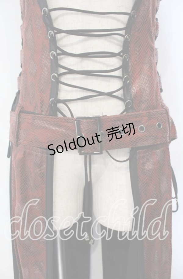 画像3: Qutie Frash / ベルトロングベスト  レッド O-25-11-15-073-QU-TO-OW-OS (3)