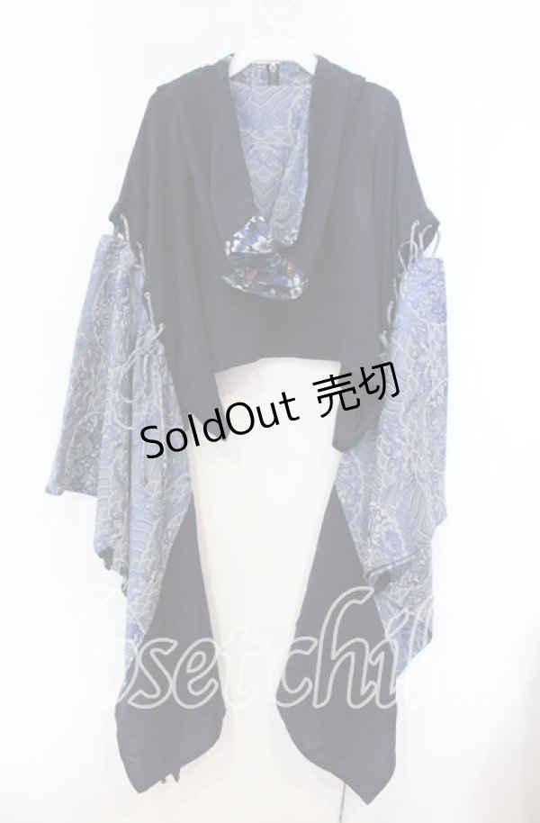 画像4: Qutie Frash / 着物袖ショートカーデ  ブルー O-25-11-15-076-QU-TO-OW-OS (4)