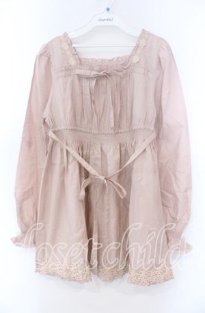 画像: PINK HOUSE / ローズレースAラインブラウス  ピンク O-25-11-15-077-LO-BL-IG-OS