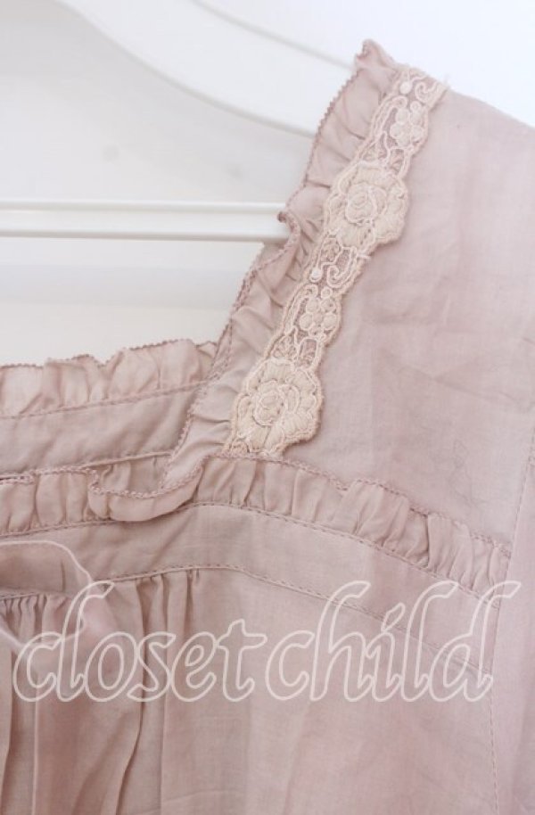 画像2: PINK HOUSE / ローズレースAラインブラウス  ピンク O-25-11-15-077-LO-BL-IG-OS (2)