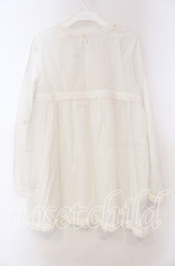 画像4: PINK HOUSE / モチーフつきAラインチュニック  シロ O-25-11-15-078-LO-BL-IG-ZI (4)