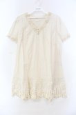画像1: PINK HOUSE / レース配色シャツチュニック  アイボリー O-25-11-15-079-LO-OP-IG-OS (1)