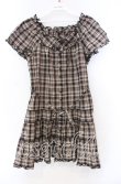 画像1: PINK HOUSE / チェックパフワンピース  ブラウン O-25-11-15-080-LO-OP-IG-ZI (1)