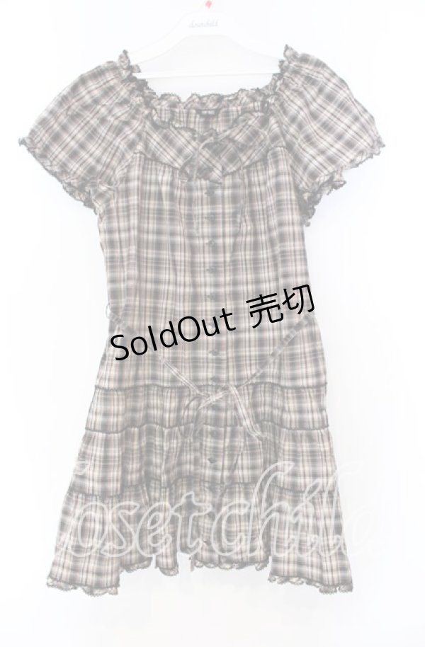 画像1: PINK HOUSE / チェックパフワンピース  ブラウン O-25-11-15-080-LO-OP-IG-ZI (1)