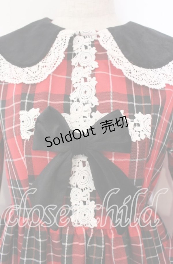 画像2: Eri Aino's Collaboration / TTAINベロアリボンOP シャーロットの水曜日 ワンピース Ｓ アカ O-25-11-15-008-LO-OP-IG-OS (2)