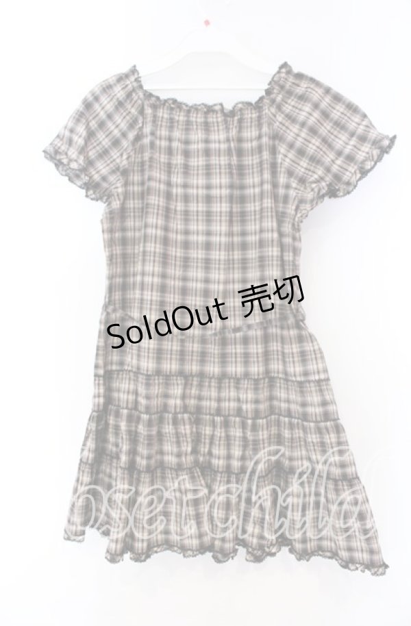 画像3: PINK HOUSE / チェックパフワンピース  ブラウン O-25-11-15-080-LO-OP-IG-ZI (3)